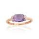 Gold Diamond and Amethyst Ring “Whisper of Stars”