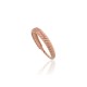Gold Cubic Zirconia Ring “Twisted Spark”