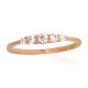 14K Red Gold Cubic Zirconia Ring “Celestial Trail”