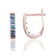 14K Red Gold Cubic Zirconia Earrings “Confetti XV”