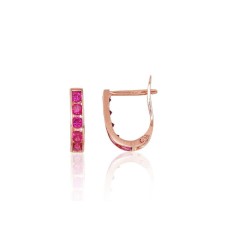 Gold Cubic Zirconia Earrings “Confetti II”