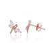 14K Red Gold Cubic Zirconia Stud Earrings “Dragonfly II”