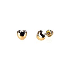 14K Red Gold Stud Earrings “Amor IX”