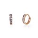 14K Red Gold Cubic Zirconia Hoop Earrings “Confetti III”