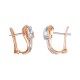 14K Red Gold Diamond and Topaz Earrings “Grace II”