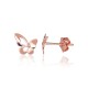 14K Red Gold Stud Earrings “Golden Butterfly IV”