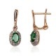 Gold Diamond and Emerald Earrings “Little Sun IV”