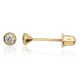 14K Yellow Gold Cubic Zirconia Stud Earrings “Spark”