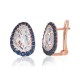Gold Diamond, Topaz and Sapphire Earrings “Charlotte II”