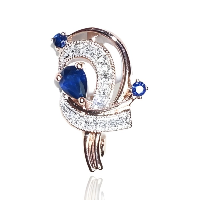 Gold Diamond and Sapphire Earrings “Grotex VI”