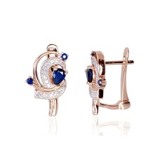 Gold Diamond and Sapphire Earrings “Grotex VI”