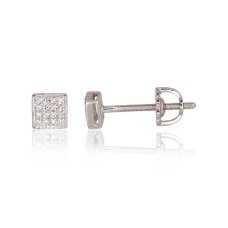14K White Gold Diamond Stud Earrings “Erica”