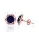 14K Red Gold Cubic Zirconia Stud Earrings “Andromeda II”
