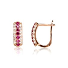 Gold Cubic Zirconia Earrings “Benedict II”