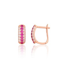 Gold Cubic Zirconia Earrings “Benedict II”