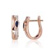 14K Red Gold Diamond and Sapphire Earrings “Heavenly Gift”