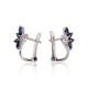 Gold Diamond and Sapphire Earrings “Crystallite II”