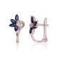 Gold Diamond and Sapphire Earrings “Crystallite II”
