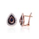 Gold Diamond and Sapphire Earrings “Royal II”