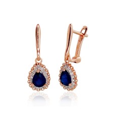Gold Diamond and Sapphire Earrings “Renaissance III”