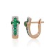 Gold Diamond and Emerald Earrings “Eternity”
