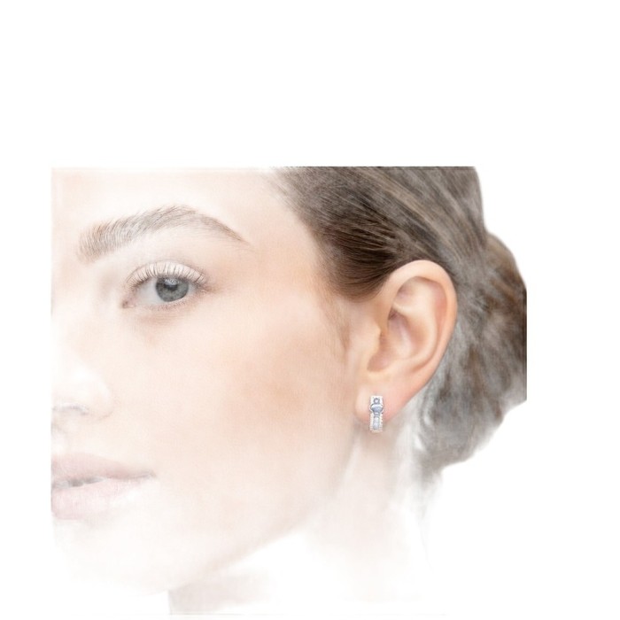 Gold Diamond and Sapphire Earrings “Eternity II”