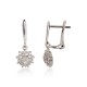 14K White Gold Diamond Earrings “Diamond Flower”