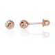 14K Red Gold Stud Earrings “Relic VIII”