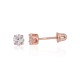 14K Red Gold Cubic Zirconia Stud Earrings “New Classic IX”