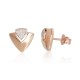 14K Red Gold Diamond Stud Earrings “Melissandra III”
