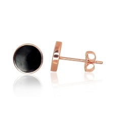 14K Red Gold Plastic Stud Earrings “Eclipse III”