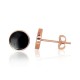 14K Red Gold Plastic Stud Earrings “Eclipse III”
