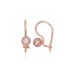 14K Red Gold Cubic Zirconia Earrings “Golden Sphere”