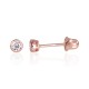 Auksiniai auskarai-vinukai su cirkoniais „Naujoji Klasika VI“