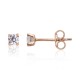 14K Red Gold Cubic Zirconia Stud Earrings “New Classic XI”