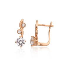 Gold Cubic Zirconia Earrings “Juno Gold XXXI”
