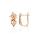 Gold Cubic Zirconia Earrings “Dragonfly VII”