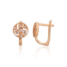 Gold Cubic Zirconia Earrings “Victoria II”