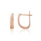 14K Red Gold Cubic Zirconia Earrings “Gold Pattern XIII”