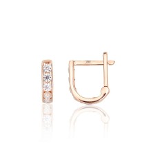 Gold Cubic Zirconia Earrings “Confetti XXVI”