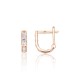 Gold Cubic Zirconia Earrings “Confetti XXVI”