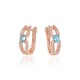 Gold Diamond and Topaz Earrings “Sparkling Moment”