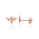 14K Red Gold Stud Earrings “Bee”