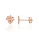 14K Red Gold Stud Earrings “Maple Leaf II”