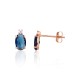 14K Red Gold Cubic Zirconia Stud Earrings “Venus”