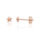 14K Red Gold Stud Earrings “Golden Star II”