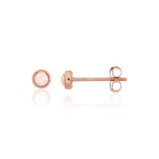 14K Red Gold Opalite Stud Earrings “Masterpiece III”