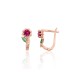 Gold Cubic Zirconia Earrings “Golden Flower XVI”