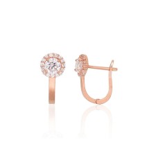 Gold Cubic Zirconia Earrings “Juno Gold V”
