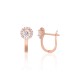 Gold Cubic Zirconia Earrings “Juno Gold V”
